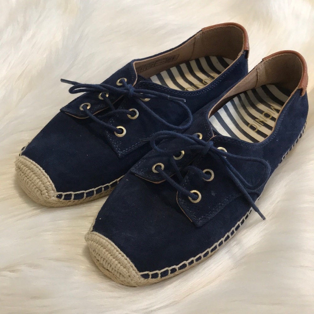 Vionic rayne blue suede espadrille size 7